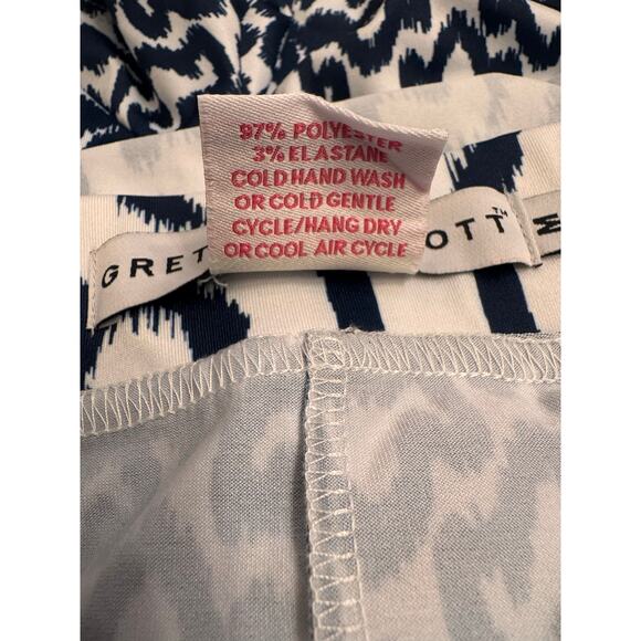 Gretchen Scott Skippy Skort Women's Blue/White Patterned Sz M Golf Tennis - Picture 6 of 6